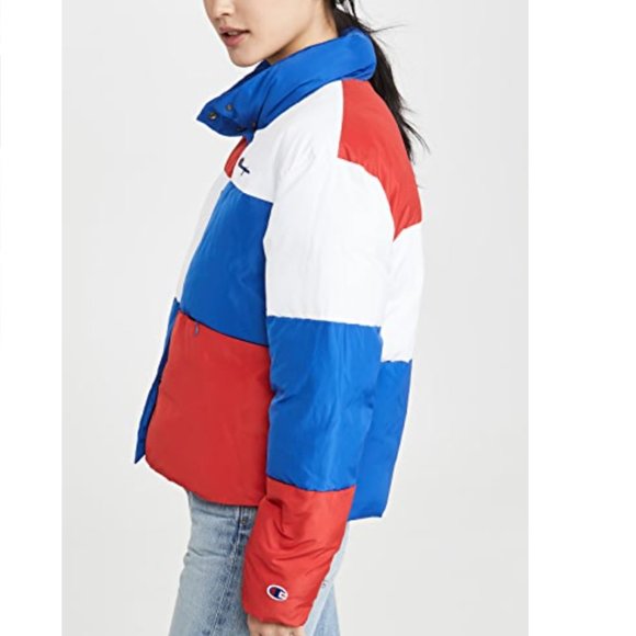 🎯❤️NWOT Champion Colorblock Surf The Web Puffer Jacket - Picture 2 of 14